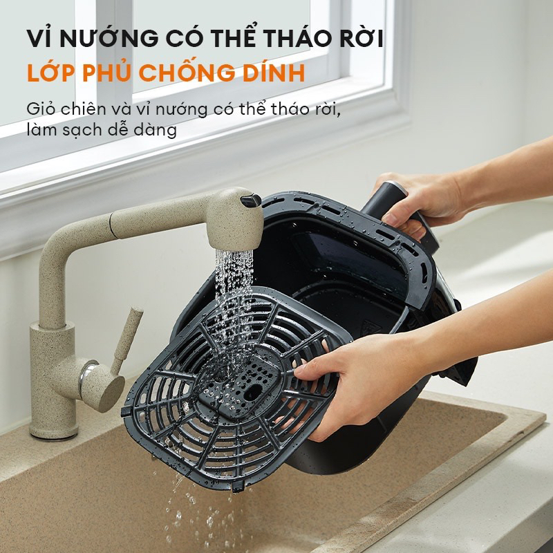 Nồi chiên không dầu CAMEL 12l có kính quan sát, công suất 1500w, Bảo hành 12 tháng