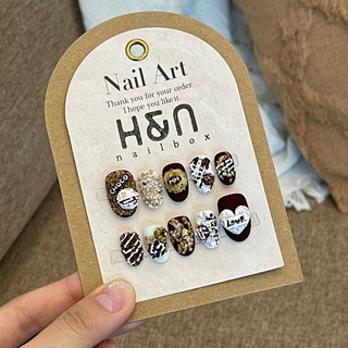 Nailbox Thiết Kế Viên Chocolate (ảnh thật- nhắn tin cho shop đo sz móng)