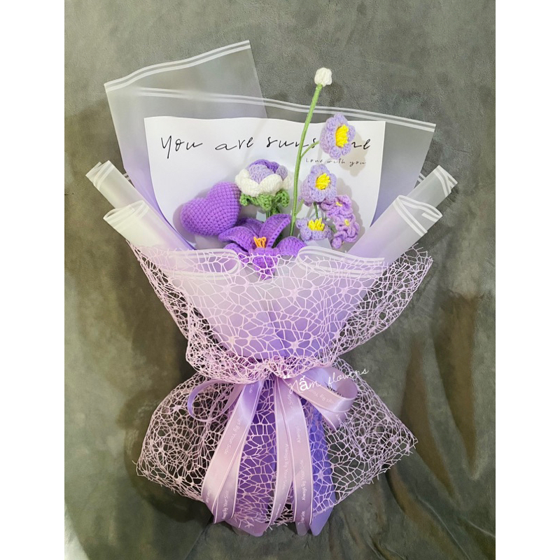 Bó hoa đan len siêu xinh xắn dành tặng người thân