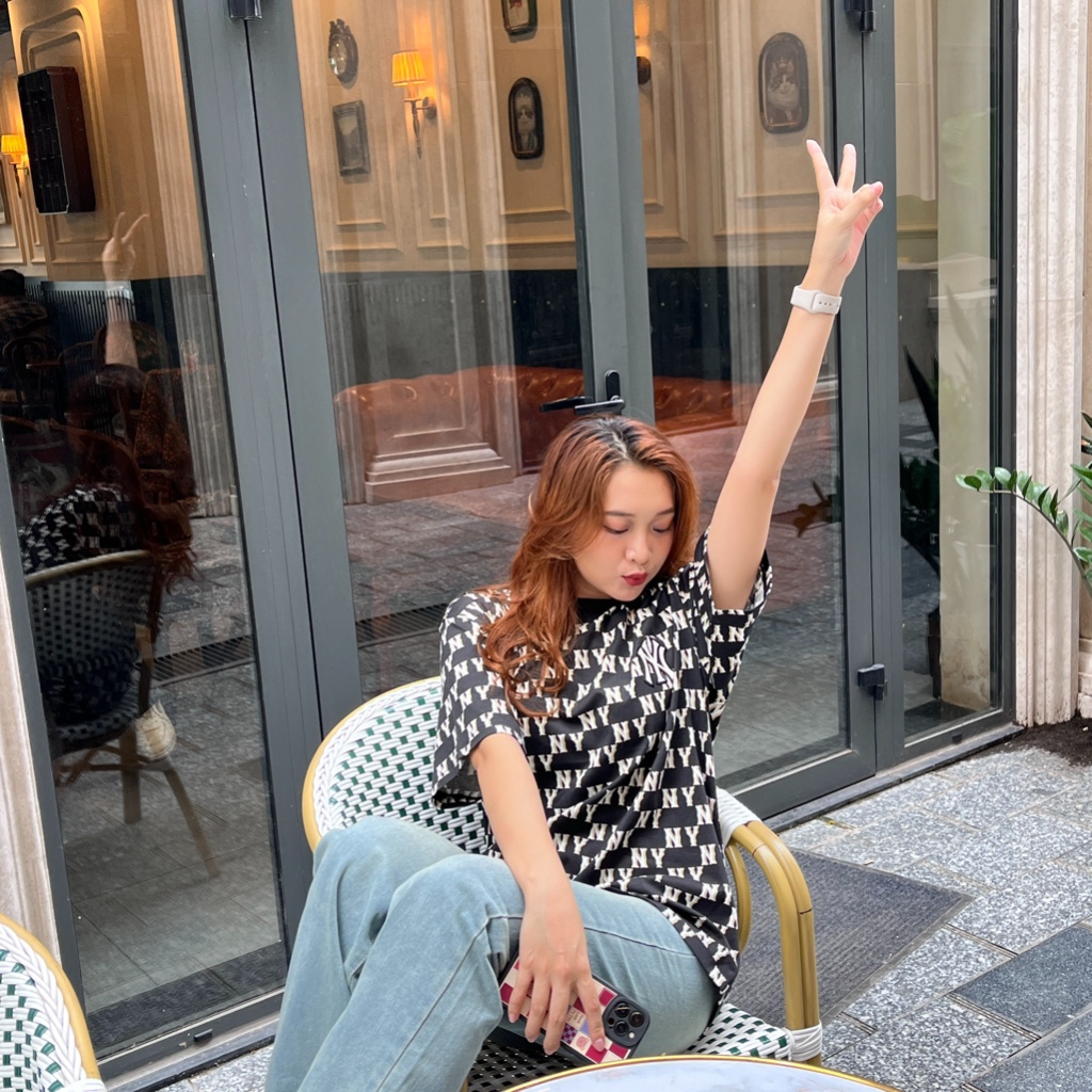 Áo phông - Áo thun MLB monogram 2023 mới nhất, form over, unisex, chất vải mịn