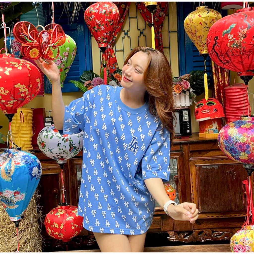 Áo phông - Áo thun MLB monogram 2023 mới nhất, form over, unisex, chất vải mịn