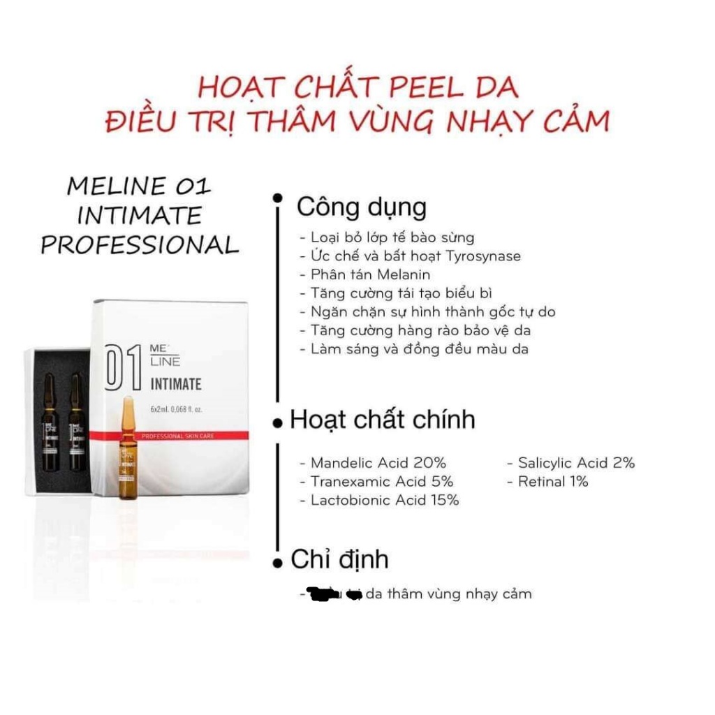Peel giảm thâm vùng da nhạy cảm Innoaesthetics - 01 MELINE INTIMATE