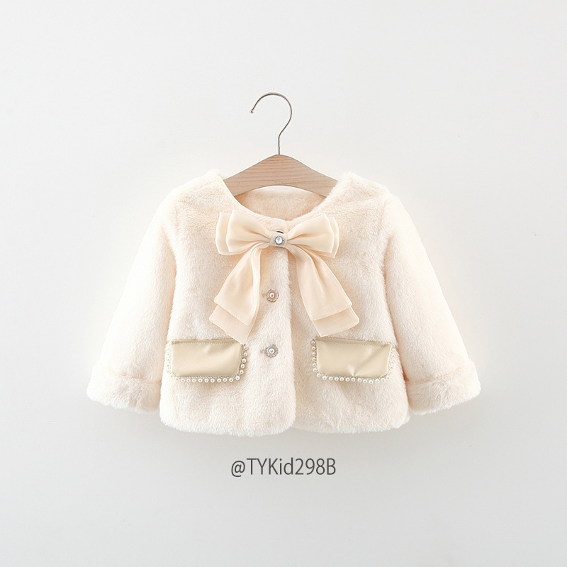 Quần áo trẻ em,Áo khoác lông bé gái, áo lông mềm lót lông 2 màu AK298 |Tiểu Yến KID