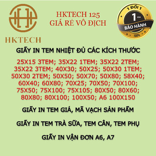 [ĐỦ KÍCH THƯỚC] Giấy In Mã Vạch - Tem Trà Sữa Đủ Size (In Nhiệt) - Tem Cân - Tem Vận Chuyển A6, A7 -Tem Phụ (In Nhiệt)