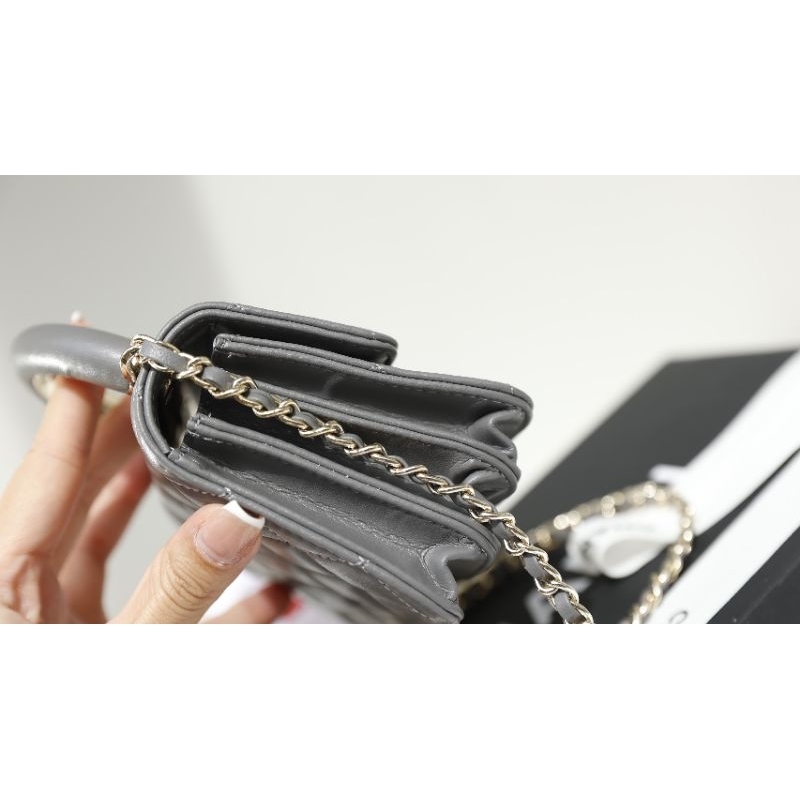 Túi xách nữ C/N mini hàng super chuẩn da thật 100% quai xách kim loại sz12cm kèm hộp nguyên seal