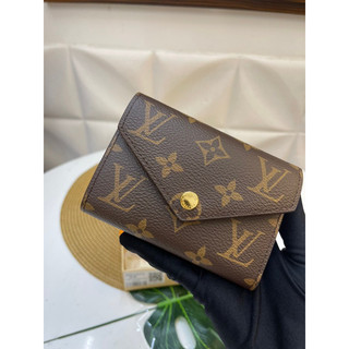 Ví lv nâu wallet gập 3