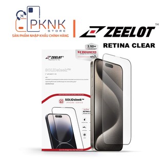 Kính Cường Lực (Trong) SOLIDsleek ZEELOT Retina Clear iPhone 15 15 Plus 15 Pro 15 ProMax