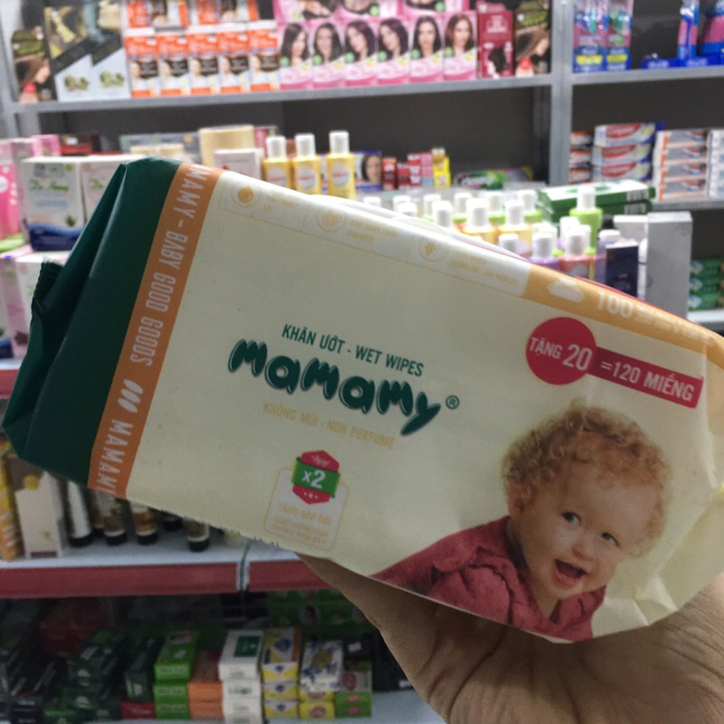 Khăn Ướt Mamamy 100 -120 Tờ Không Mùi có nắp