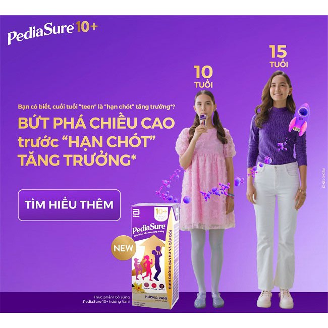 Sữa Bột Pediasure 10+ Hương Vani 850g