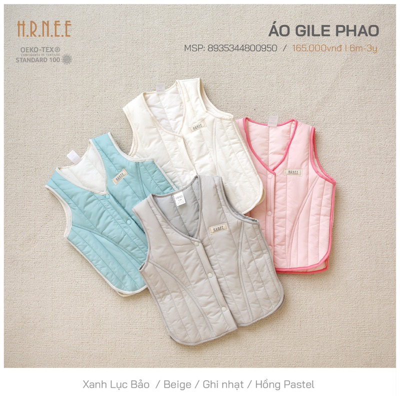 Áo Ghile Phao Hrnee Cho Bé 9m-4y