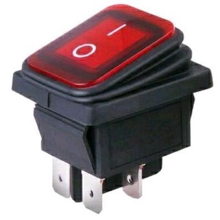 Em118 - công tắc nguồn kcd4 16a 250v 4 chân - có đèn - kcd4 hoặc kcd4 chống nước / 1 cái