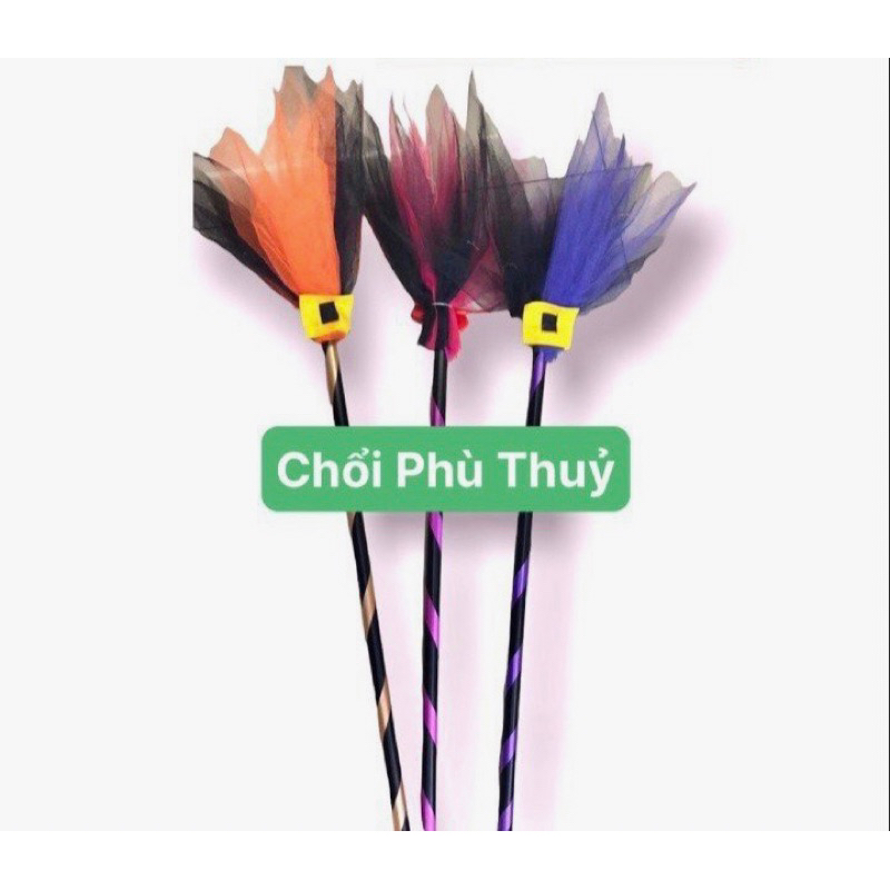 Chổi Phù Thuỷ Kích Thước 65cm Đồ Chơi Hoá Trang Halloween