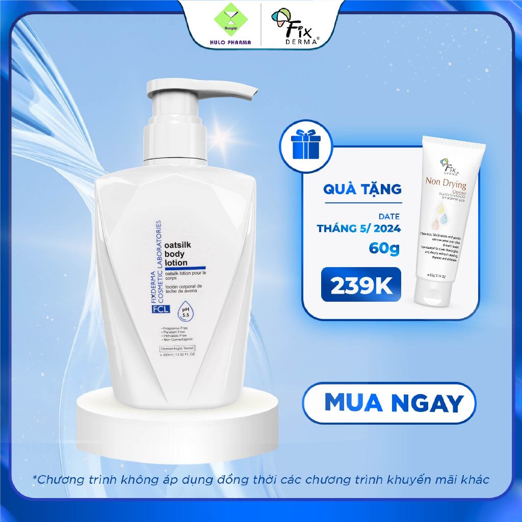 Sữa Dưỡng Thể Dưỡng Ẩm FCL Oat Silk Body Lotion Giúp Sáng Mịn Da, Dành Cho Da Khô Nhạy Cảm 400ml [Hùng Lợi]