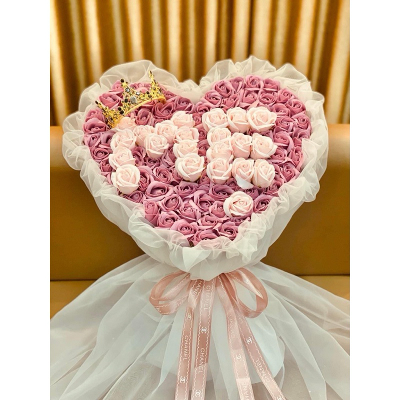 Bó hoa sáp chữ mẹ 100 bông