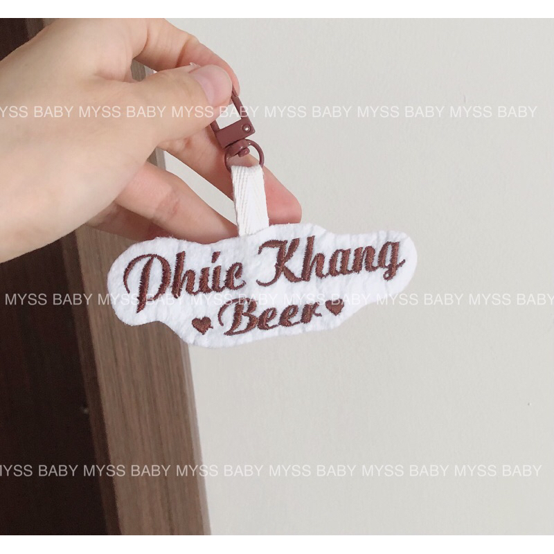 Thẻ tên treo ba lô cho bé thêu 2 hàng chữ MYSS BABY