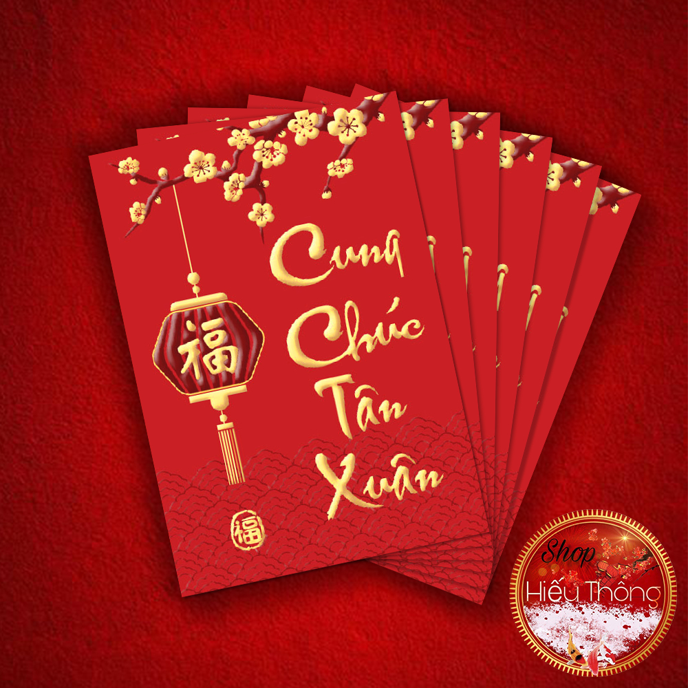 Bao lì xì tết 2024 size 11.5 x 8cm