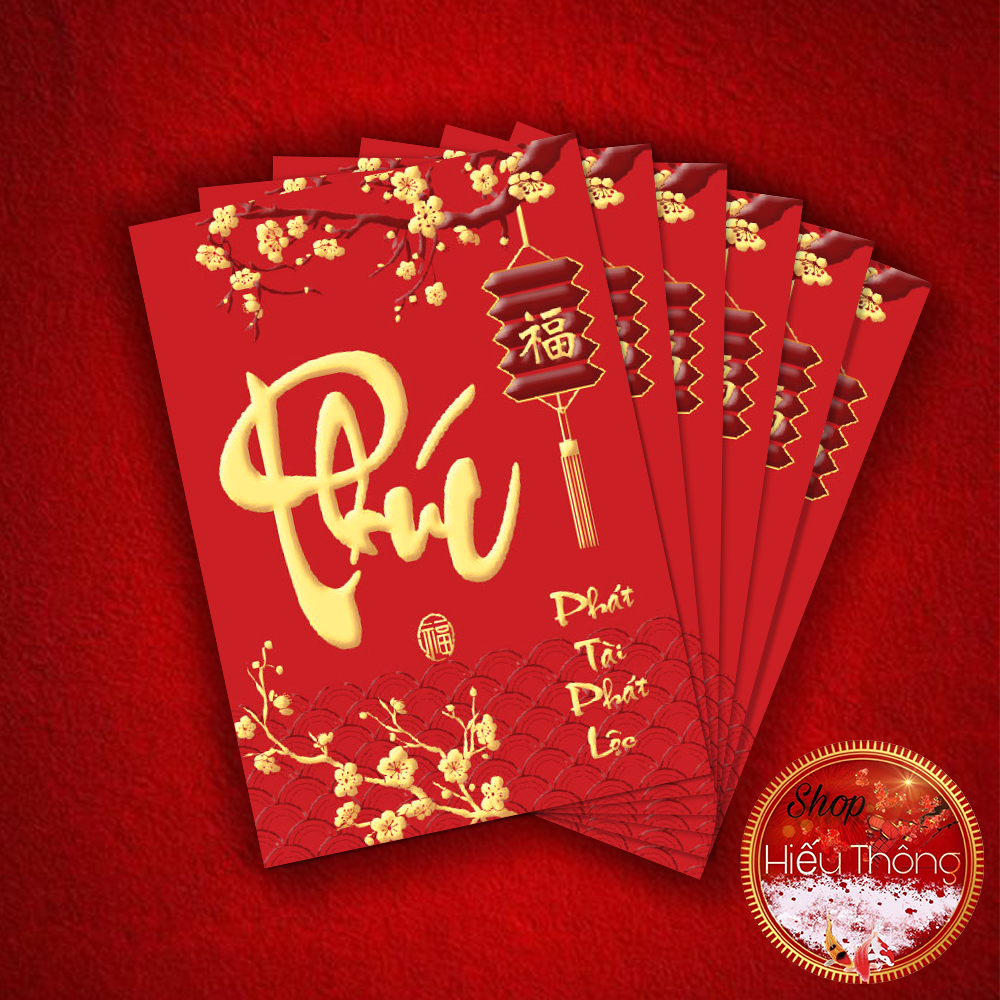 Bao lì xì tết 2024 size 11.5 x 8cm