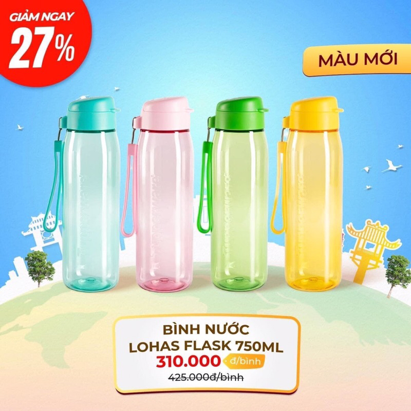 Bình nước Lohas Flask 750ml Tupperware