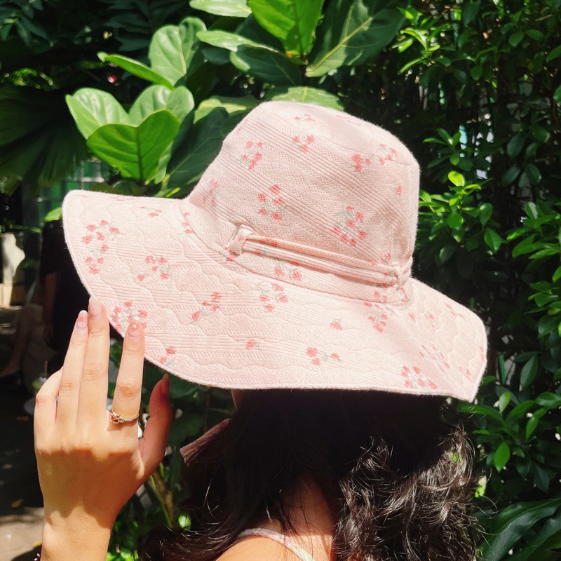 Nón hai mặt DALA hồng hoa nhí