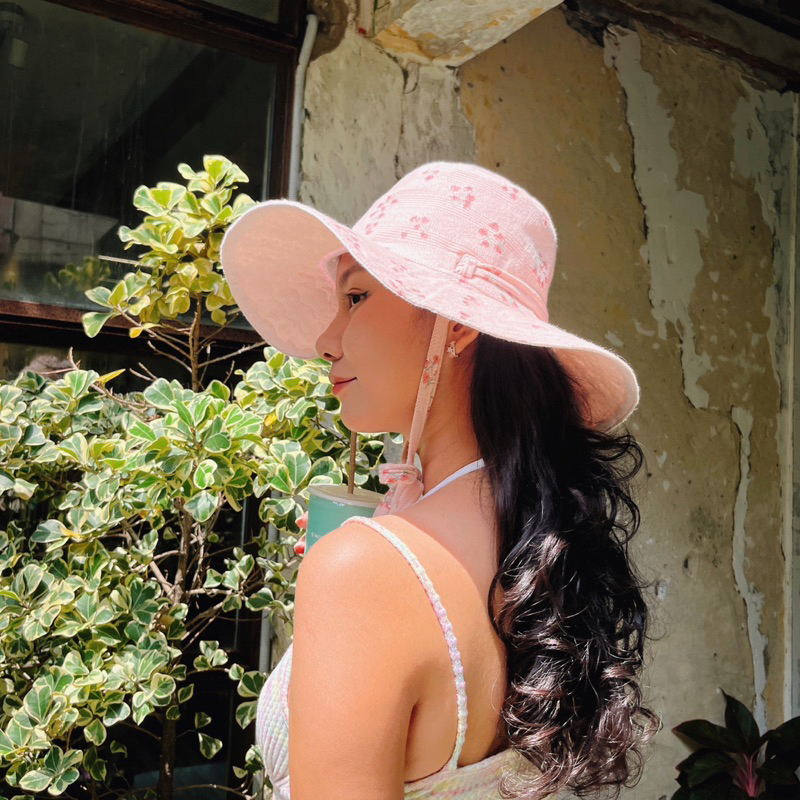 Nón hai mặt DALA hồng hoa nhí