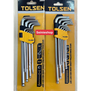 Bộ lục giác Tolsen Lục giác - Đầu bông - Đầu bi - Hệ inch - Chất liệu: Cr-v, chịu nhiệt tốt, mạ crôm