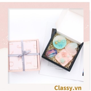 Hộp đựng  Classy quà hình vuông tự gấp; Kích thước 15 * 15 * 5 cm làm quà tặng Q561
