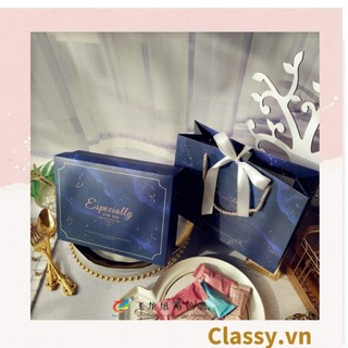 XÉ LẺ túi giấy +Hộp quà lớn 20.3×15×6.8CM quà tặng hoạ tiết cẩm thạch In chữ Especially For You phong cách châu Âu Q264