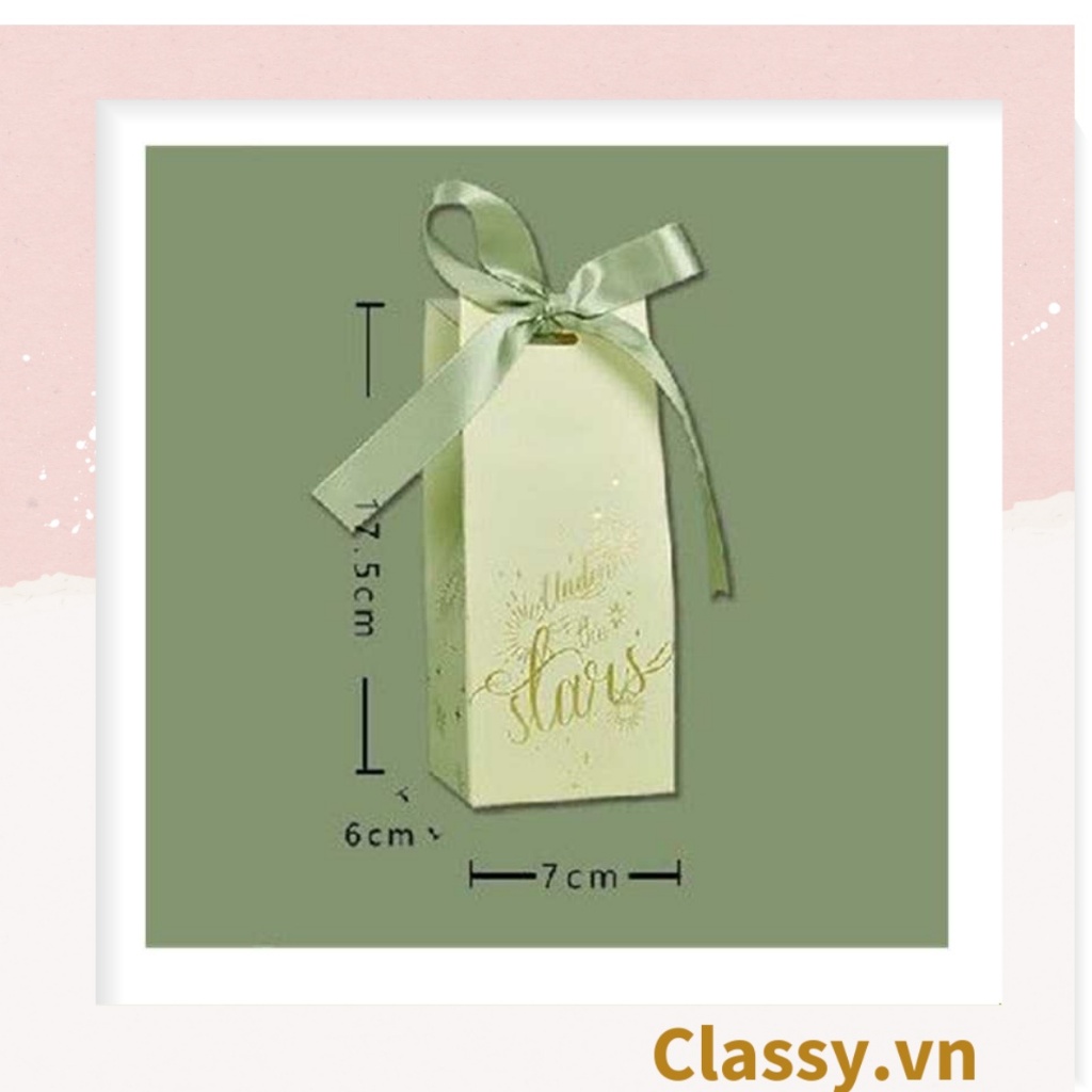 Túi quà tặng Classy, hộp quà tặng thắt nơ đựng son, mỹ phẩm, phụ kiện Q779