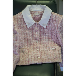 Dạ Tweed đính nơ La.meiz