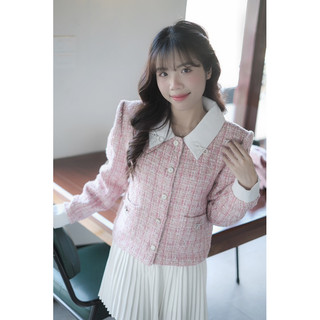 Dạ Tweed đính nơ La.meiz