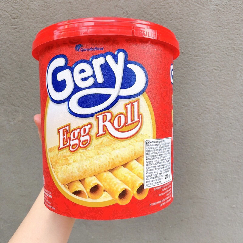 Bánh gery cuộn trứng egg roll hộp 210g nhập khẩu indonesia