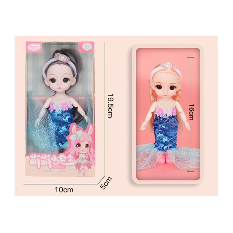 Búp Bê Nàng Tiên Cá 19.5CM, Đồ Chơi Búp Bê Công Chúa Cute