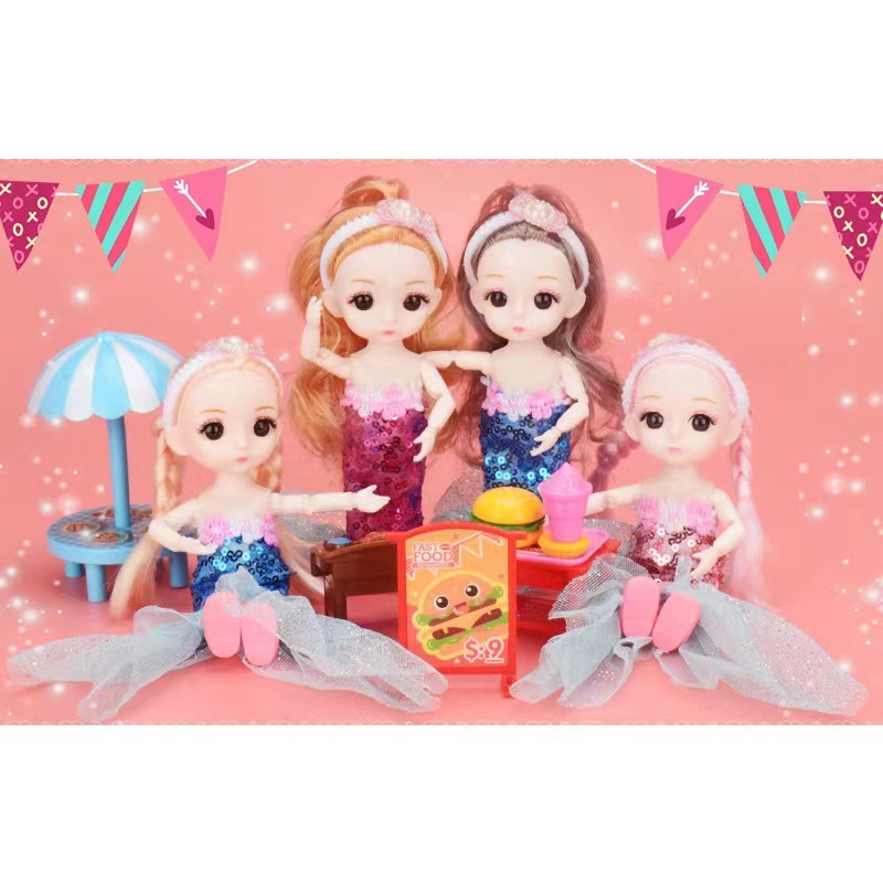 Búp Bê Nàng Tiên Cá 19.5CM, Đồ Chơi Búp Bê Công Chúa Cute