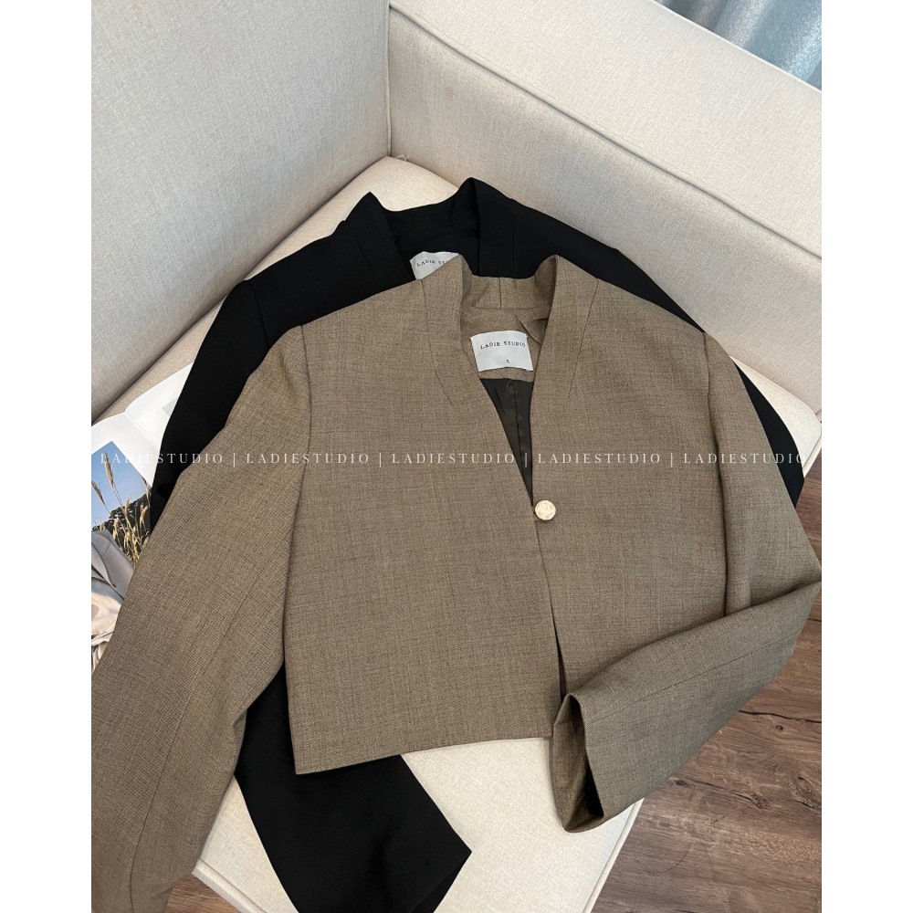 Áo Blazer Jennie Croptop 1 nút BLA06, Ladie Studio