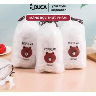 Màng bọc thực phẩm gấu pe, màng bọc thực phẩm chun co dãn siêu dai kèm túi gấu