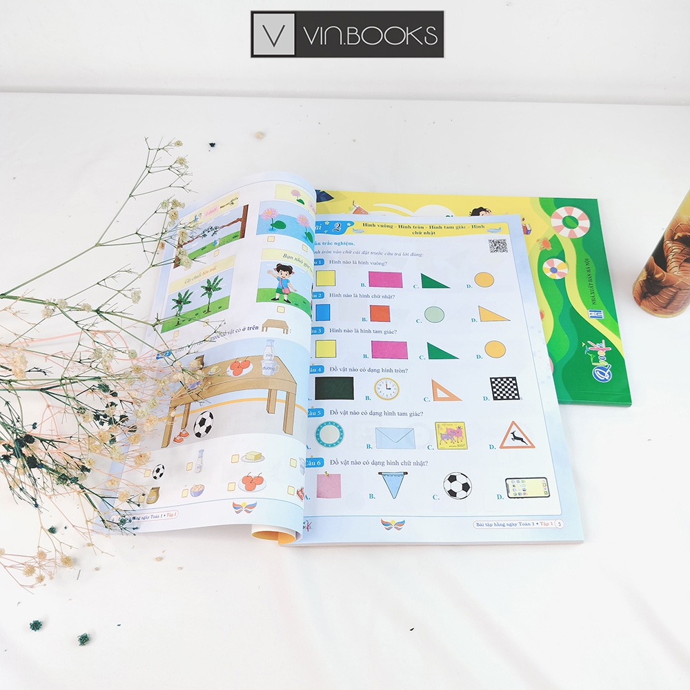 Sách - Bài Tập Hằng Ngày Toán Lớp 1 Cánh Diều - Combo 2 Tập