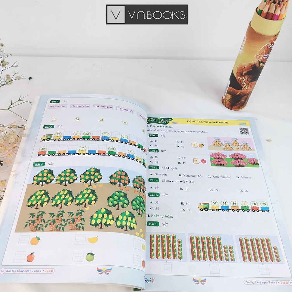 Sách - Bài Tập Hằng Ngày Toán Lớp 1 Cánh Diều - Combo 2 Tập
