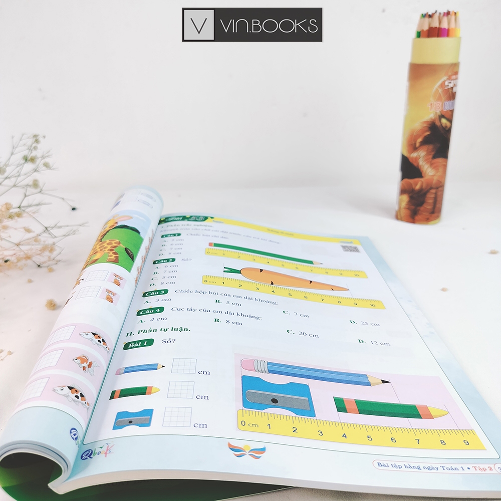 Sách - Bài Tập Hằng Ngày Toán Lớp 1 Cánh Diều - Combo 2 Tập