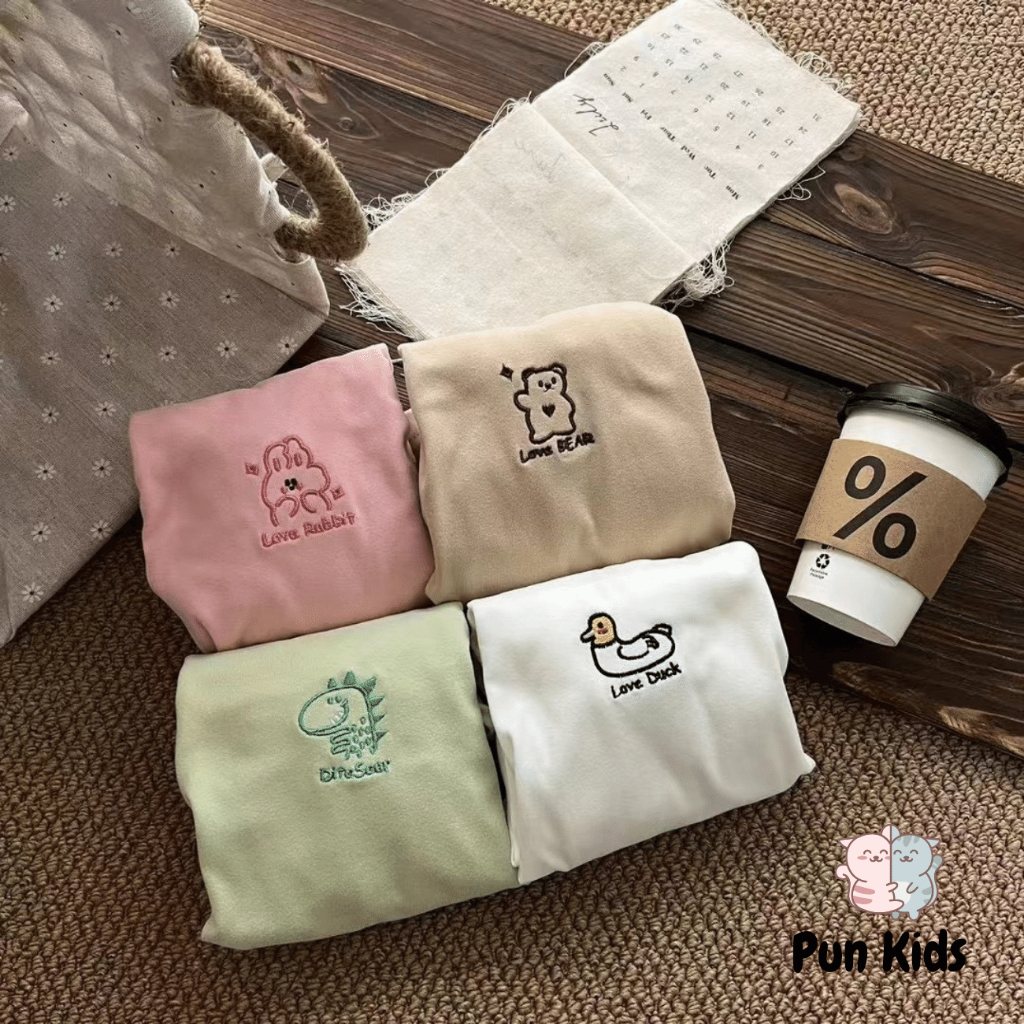 Áo giữ nhiệt hoạ tiết hình con vật ngộ nghĩnh đáng yêu cho bé trai, bé gái từ 10-27kg AMĐ34