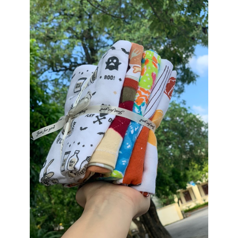 Set 5 Khăn Kích Thước 40x70cm Hoạ Tiết Siêu Xinh Đa Dụng