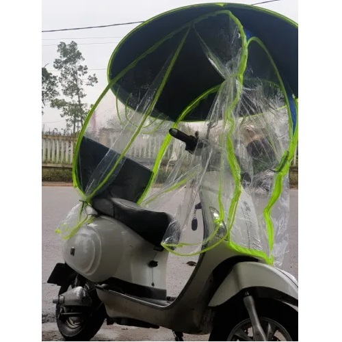 Ô dù đi mưa - sản phẩm che nắng mưa xe máy có rèm 2 bên