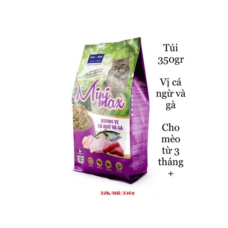 Hạt Minimax cho mèo túi 350g 🐈🐈