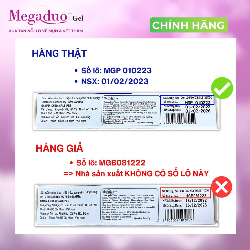 Megaduo AHA / Megaduo Plus Gel Giảm Mụn Ẩn & Thâm