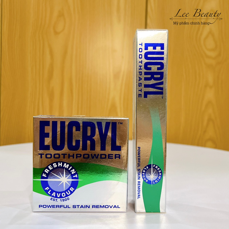 Bột & Kem Đánh Răng Làm Trắng EUCRYL Tooth Paste Freshmint