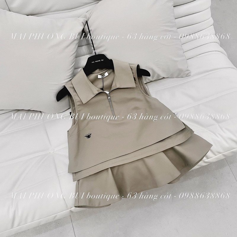 Set ong cổ bẻ khoá bạc mai phương bùi fulltagmac 2 tem