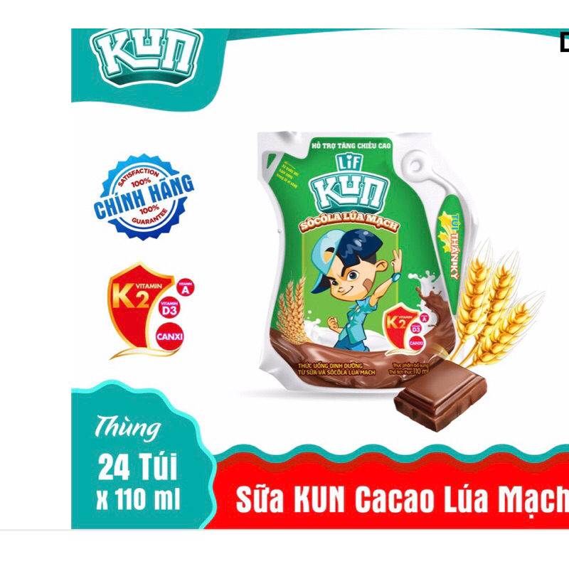 Sữa Kun túi