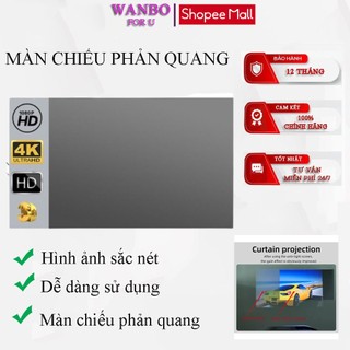 Màn chiếu treo tường phản quang WANBO 120 Inch giúp máy chiếu sáng thêm gấp 5 lần, gấp gọn