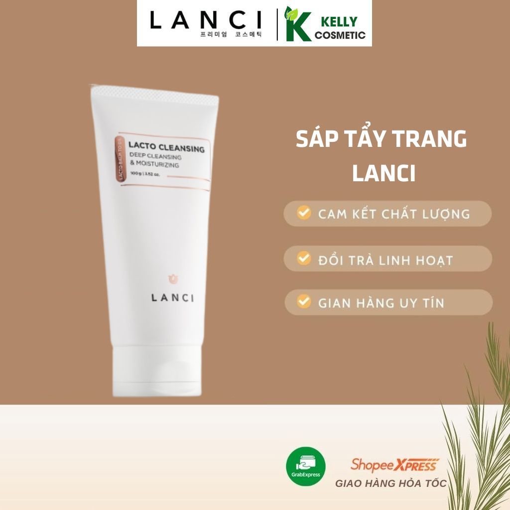 Sáp tẩy trang Lanci lợi khuẩn lacto Cleansing chính hãng làm sạch da đa năng, dưỡng ẩm, mịn da 100g - hợp mọi loai da