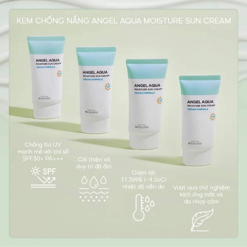 Kem chống nắng dưỡng ẩm Beyond Angel Aqua Moisture Sun Cream 50ml