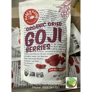 Kỷ tử hữu cơ Gọi Berry Made In Nature 567g